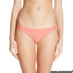 Quintsoul Women's Braided Low-Rise Bikini Bottom with Cinching Light Coral B01C653CR4